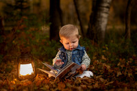 Child portrait in autumn leaves | Minnesota family photography