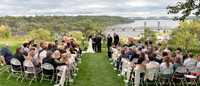 Wedding ceremony at Pioneer Park in Stillwater, Minnesota