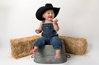 1 Year Old portrait of a handsome country boy - Children's photography in Emily, MN