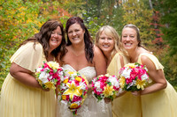 Bridal party portrait for a Fall wedding in Fifty Lakes, Minnesota - Butterfield Lake