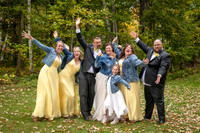 Bridal party having fun in Fifty Lakes, Minnesota - Butterfield Lake