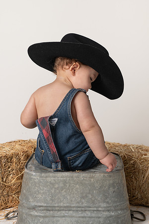1 Year Old portrait of a handsome country boy - Children's photography in Emily, MN